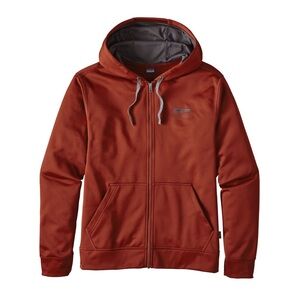 Patagonia Men's '73 Logo PolyCycle® Full-Zip Hoody in Rust Size Medium